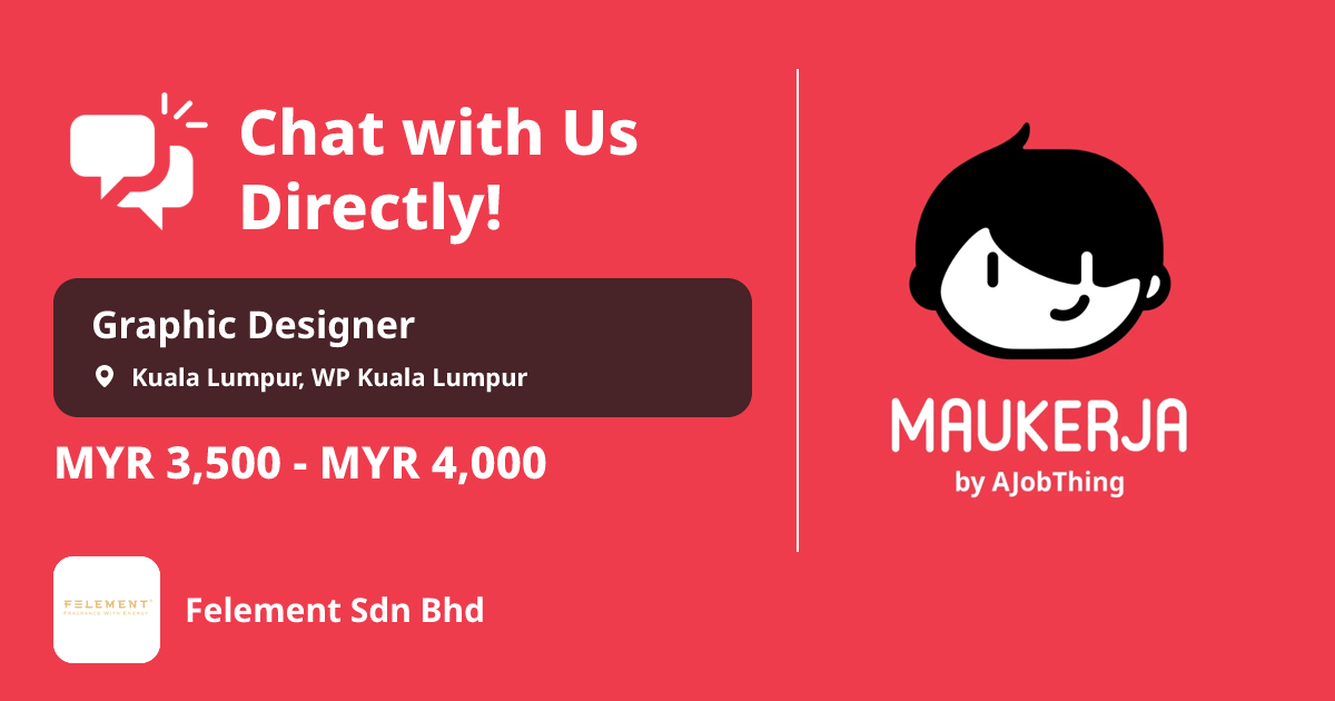 Graphi Design Idea Kerja Sepenuh Masa Graphic Designer, Gaji tinggi MYR 4,000 di Felement ...