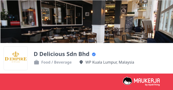 Profil Syarikat D Delicious Sdn Bhd - Cari Kerja di Maukerja