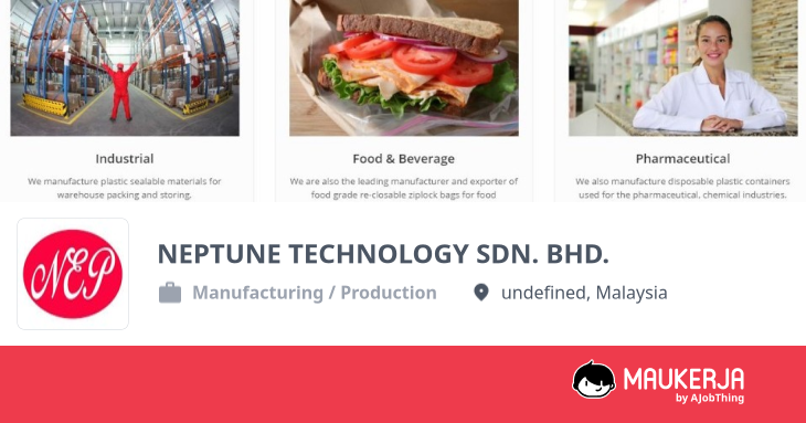 NEPTUNE TECHNOLOGY SDN. BHD. Company Overview & Details - Maukerja